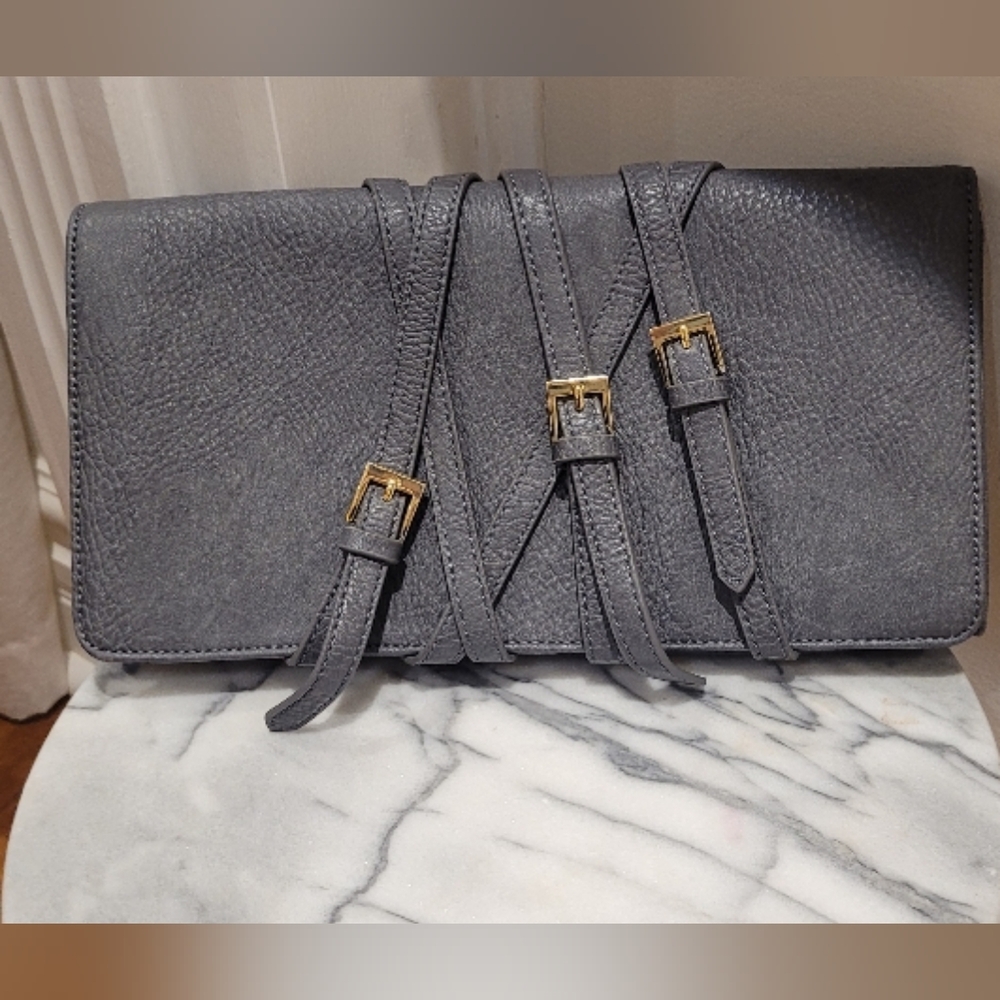 Elegant BCBG Gray Clutch